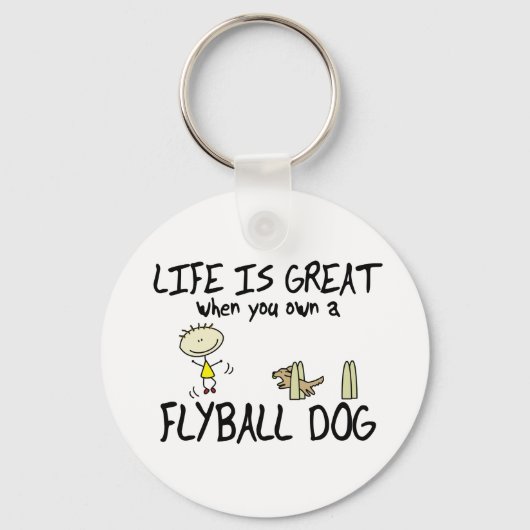 ライフ素晴らしはFlyball Keychain キーホルダー (正面)