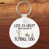 ライフ素晴らしはFlyball Keychain キーホルダー (正面)
