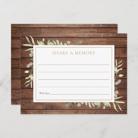 ライフ素朴メモリカードの緑のお祝い ポストカード (正面/裏面)