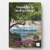 ライフ美しい、Tabletop Plake with Easel フォトプラーク (正面)