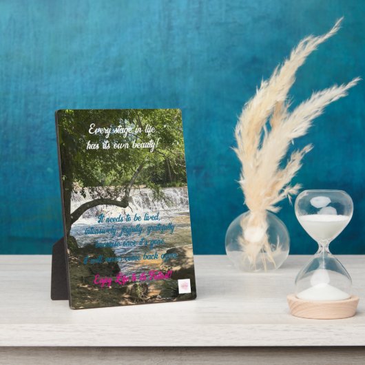 ライフ美しい、Tabletop Plake with Easel フォトプラーク (側面)