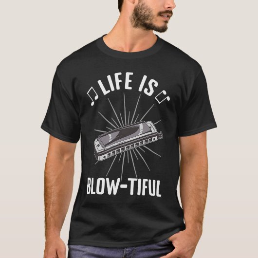 ライフ美吹しいハーモニカプレーヤーモウ Tシャツ (正面)