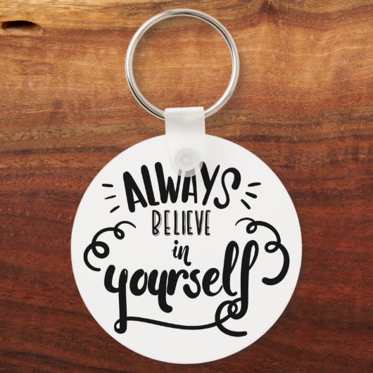 ライフ自信姿勢ゴールやる気を起こさせる引用文 キーホルダー (正面)