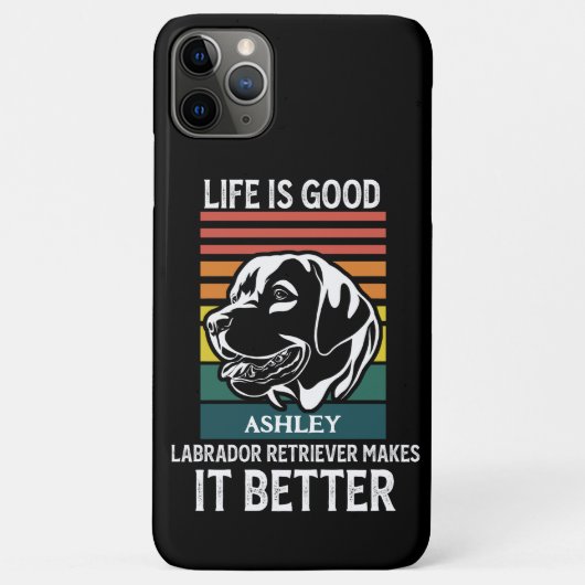 ライフ良いラブラドールリトリバーレトロヴィンテージ Case-Mate iPhoneケース (裏面)