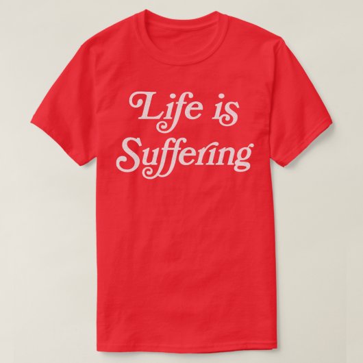 ライフ苦しんでいるレトロ色あせたデザイン Tシャツ (デザイン正面)