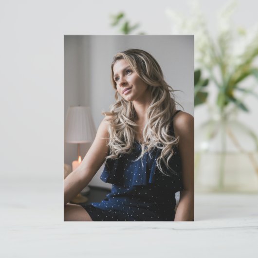 ライフ葬儀お祝いカードの写真祈りの言葉 カード (スタンド正面)