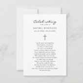 ライフ葬儀お祝いカードの写真祈りの言葉 カード (正面)