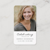 ライフ葬儀お祝いカードの写真祈りの言葉 名刺 (正面)