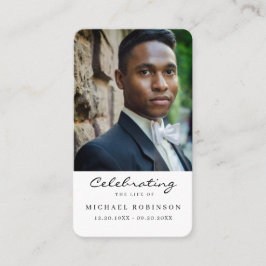 ライフ葬儀お祝いカードの写真祈りの言葉 名刺