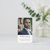 ライフ葬儀お祝いカードの写真祈りの言葉 名刺 (スタンド正面)