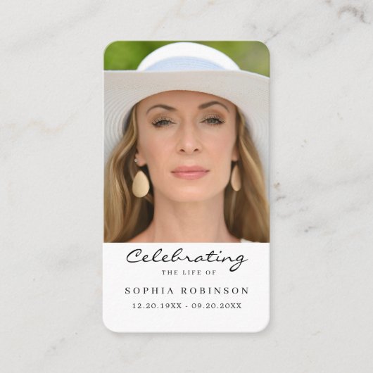 ライフ記念お祝いカードの写真祈りの言葉 名刺