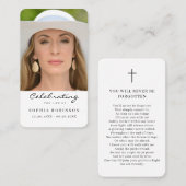 ライフ記念お祝いカードの写真祈りの言葉 名刺