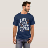 ライフ走・オン・コーヒー Tシャツ (正面フル)