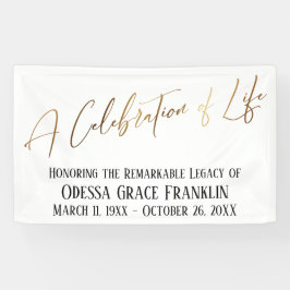 ライフ金ゴールド手書きお祝いのタイポグラフィ 横断幕