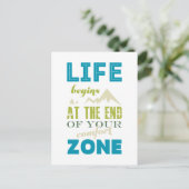 ライフ開始感動的引用文タイポグラフィプリント ポストカード (スタンド正面)