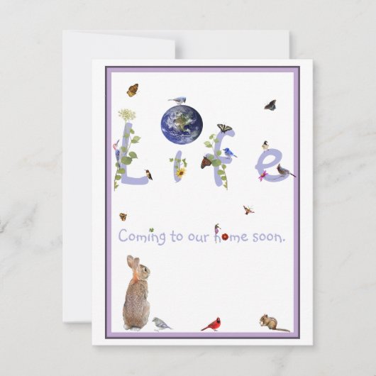 ライフ：もうすぐ我が家にやってくる - ベビーシャワーの招待状 招待状 (正面)