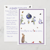 ライフ：もうすぐ我が家にやってくる - ベビーシャワーの招待状 招待状 (正面/裏面)