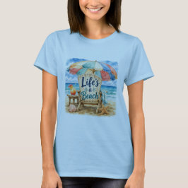 ライフ イズ ア ビーチ ビーチ - Tシャツ