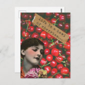 ライフ イズ ア ボウル オブ チェリーズ オルタード アート ポストカード (正面/裏面)