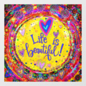 ライフ イズ ビューティフル  “インスピリビティ” ウィンドウ シール ウィンドウサイン (シート)