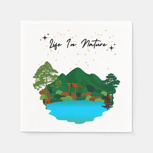 ライフ・イン・ネイチャー・ペーパー・ナプキン スタンダードカクテルナプキン (正面)