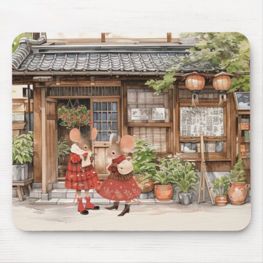 ライフ・イン・ネズミ・タウン・シリーズ葉書 – BFF マウスパッド (正面)