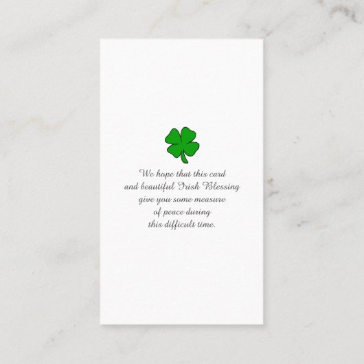 ライフ・カントリー・サイド共感表のお祝い 名刺 (裏面)