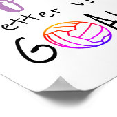 ライフ&ゴールやる気を起こさせるネットボール引用文 ポスター (角)