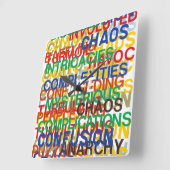 ライフ スクエア壁時計 (傾斜)