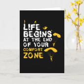 ライフ·スタート·心地よい·ゾーン·スカイダイバー カード (黄色い花)