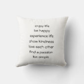 ライフ・スピリチュアル・メッセージ装飾用クッションのパス クッション (裏面)