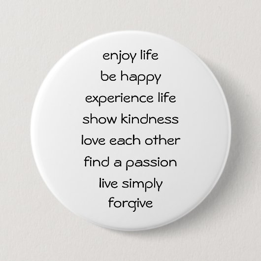 ライフ・スピリチュアル・メッセージ・ボタンのパス 缶バッジ (正面)