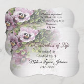 ライフ セレブレーション , パンジー ガーデン 招待状 (正面/裏面)