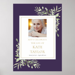 ライフ セレブレーション パープル グリーン フォト サイン