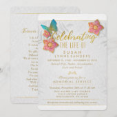 ライフ セレブレーション フローラル バタフライ インビテーション (正面/裏面)