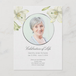 ライフ セレブレーション フローラル ユリ フォト 招待状