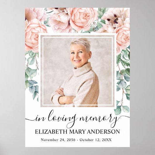 ライフ セレブレーション ブラッシュ ピンク 牡丹 花の写真 ポスター (正面)