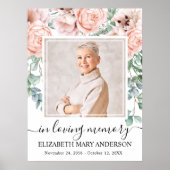 ライフ セレブレーション ブラッシュ ピンク 牡丹 花 フォト ポスター (正面)