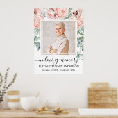 ライフ セレブレーション ブラッシュ ピンク 牡丹 花 フォト ポスター (キッチン)