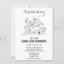 ライフ セレブレーション ホワイト フラミンゴ ボホ トロピカル 招待状