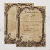 ライフ セレブレーション ヴィンテージ ビクトリアン フレーム 招待状 (正面/裏面)