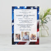 ライフ セレブレーション 愛国旗 写真 招待状 (スタンド正面)