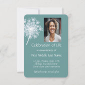 ライフ セレブレーション 招待状 クイーン アン ライス フラワー (裏面)