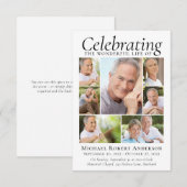 ライフ セレブレーション 招待状 | フォト コラージュ (正面/裏面)