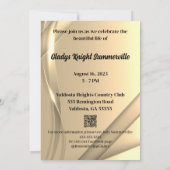 ライフ セレブレーション | 風景 ゴールデン グロー QR コード 招待状 (裏面)