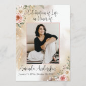 ライフ・ピーチのお祝いとサービス金ゴールドの順序 プログラム (正面)