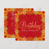 ライフ フル サークル パーティー 誕生日 ご招待 招待状 (正面/裏面)