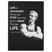 ライフ – ユーゲンサンドーボディビル やる気を起こさせる クリップボード (裏面)