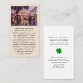 ライフ・レッドのお祝い食べロブスター祈りの言葉カード 名刺 (正面/裏面)