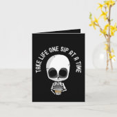 ライフ・ワン・シップを一度に飲む – 勇気付けられる カード (黄色い花)